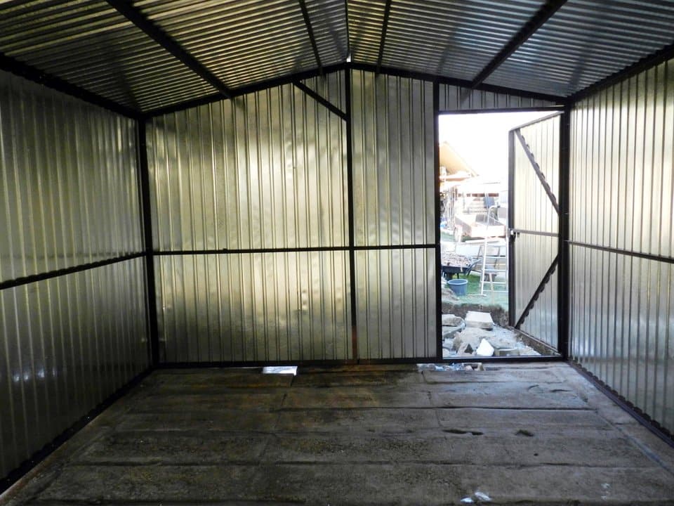 Plechová garáž 3×5 - pozinkovaná