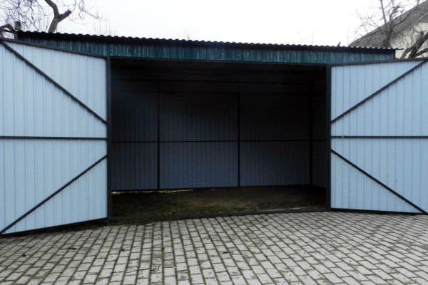 Plechová garáž 5x3 m - zelená