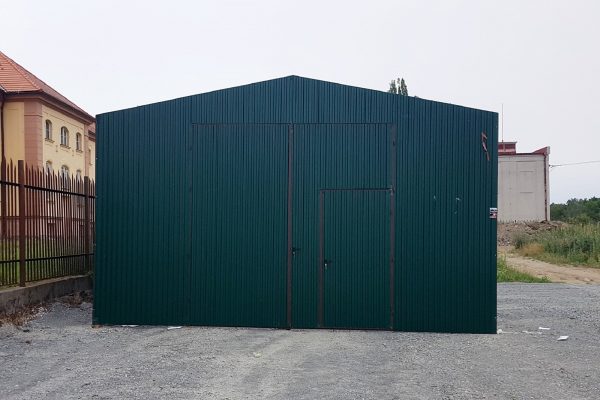 Vorgefertigte Stahlhalle 6×8m - dunkelgrün