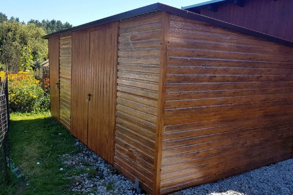 Gartenhaus 5×3m - goldene Eiche/ Zusätzliche Tür