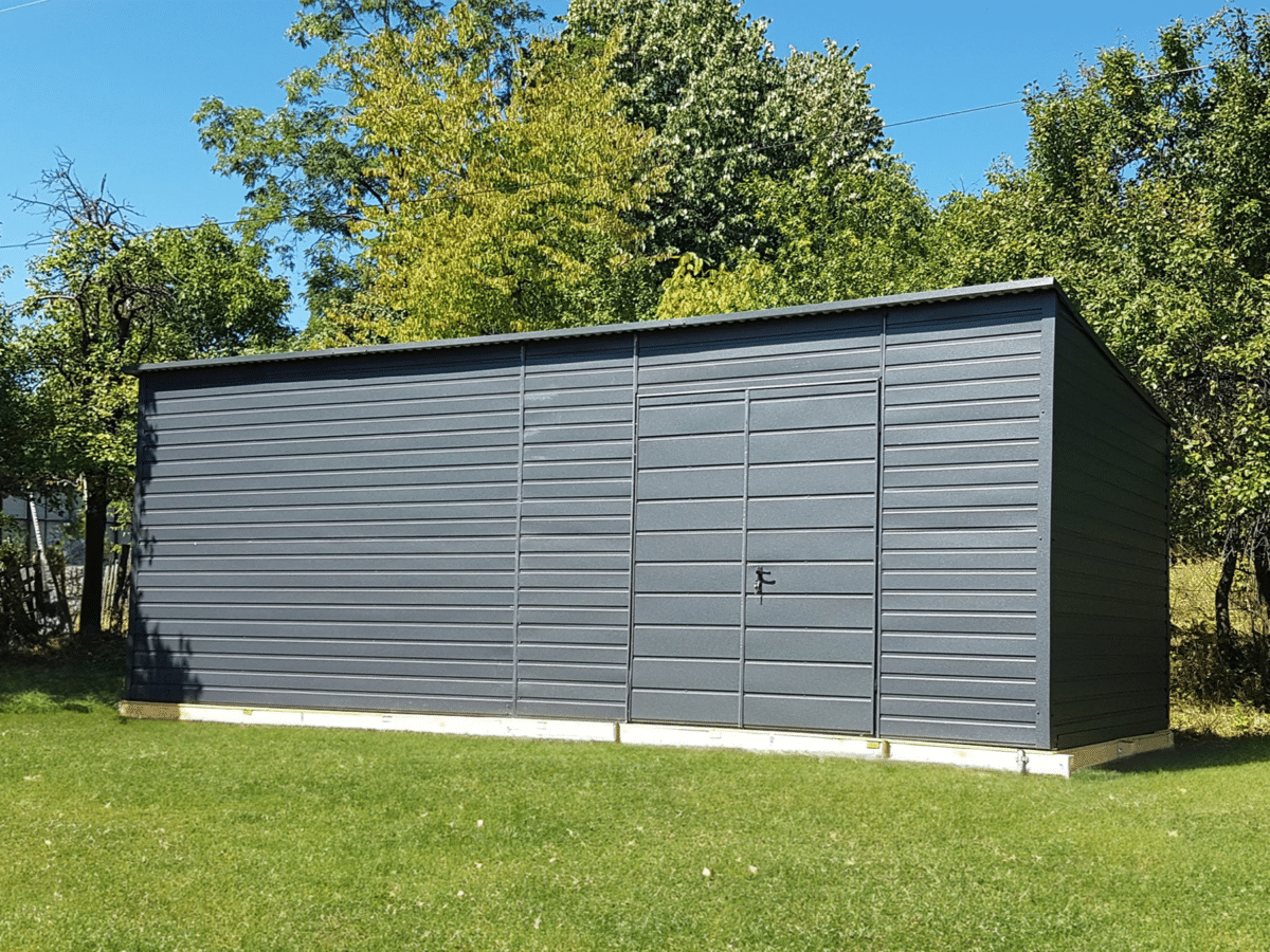 4 - Gartenhaus 7x3 m – Anthrazitgrau matt